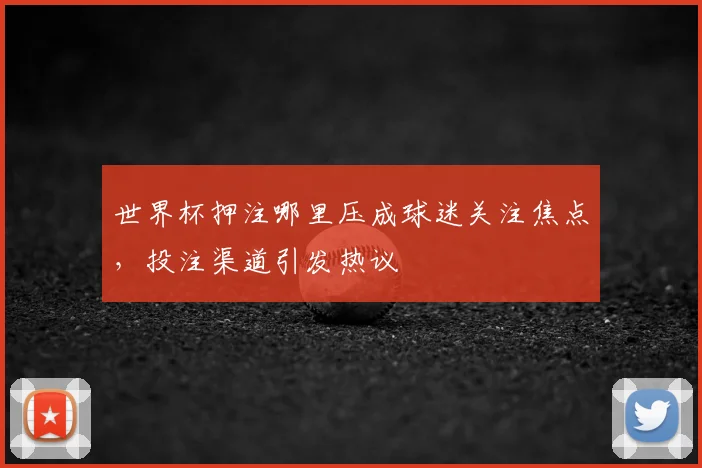 世界杯押注哪里压成球迷关注焦点，投注渠道引发热议